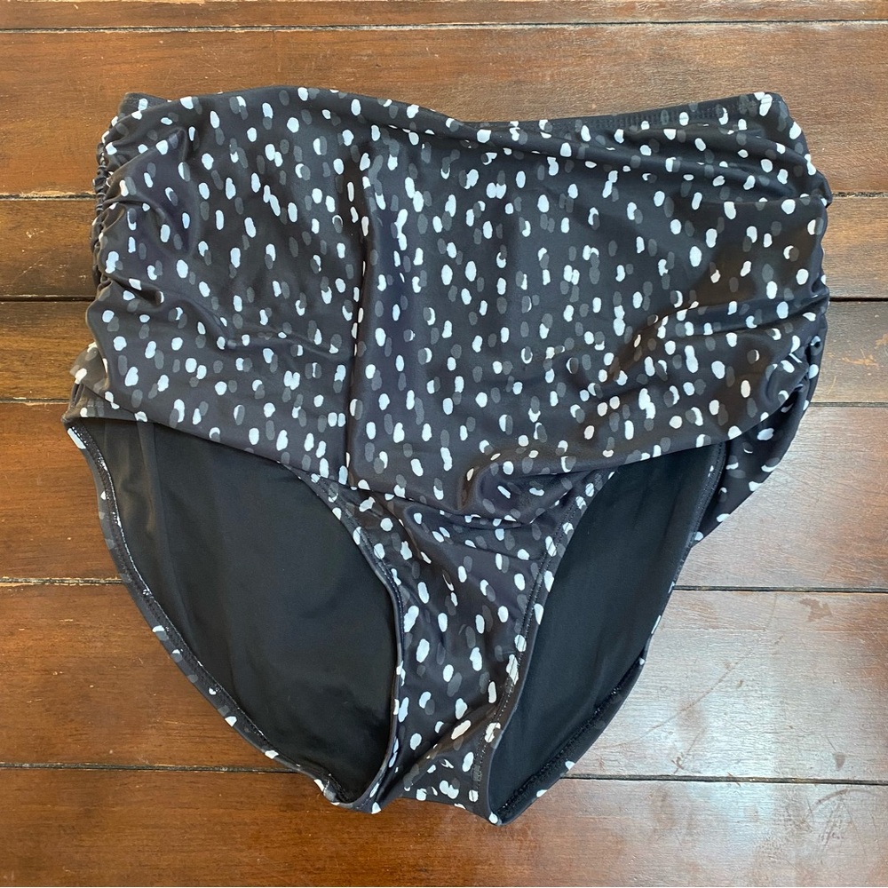 Nani Swimwear Spritz Ruched High-Waisted Swim Bottoms M